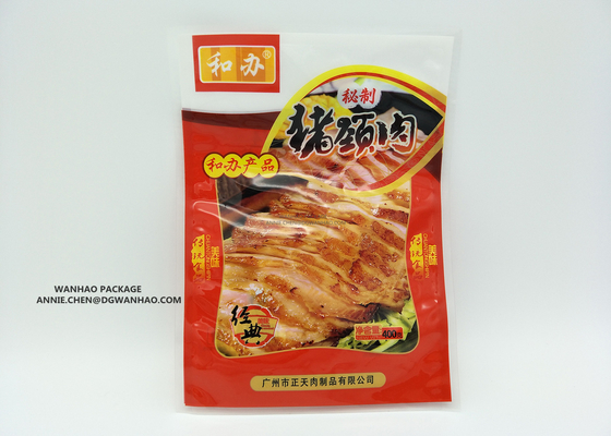 Printed Nylon PE Laminated Food Packaging Plastic Bags For Sea Food And Meat Sterilization